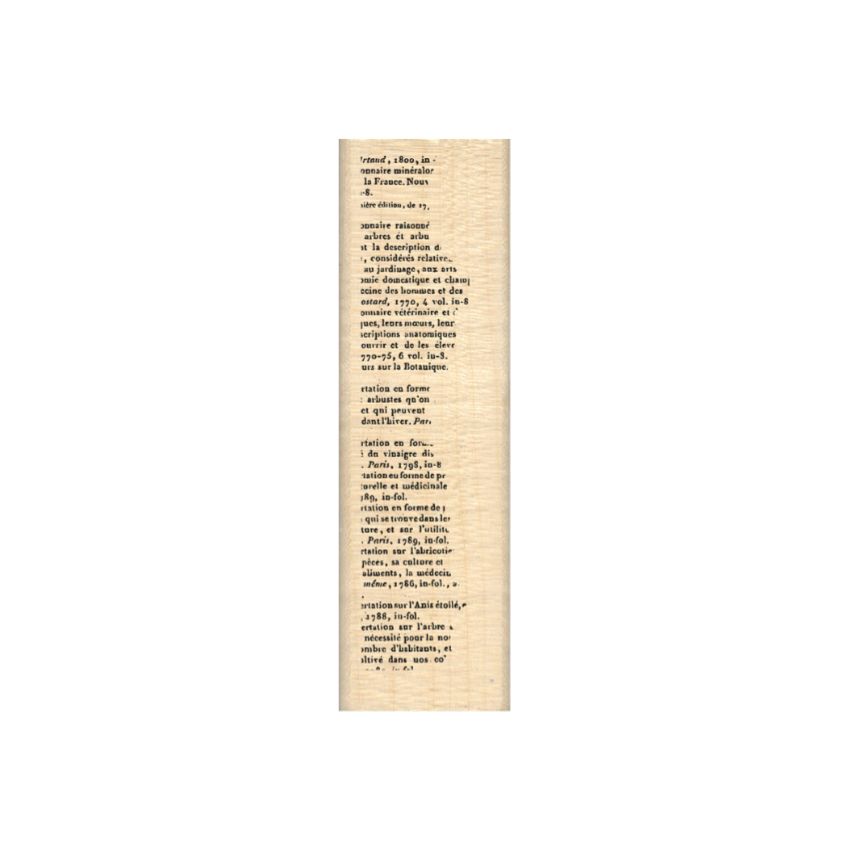 Tampon bois MINI BORDURE TEXTE par Florilèges Design. Scrapbooking et loisirs créatifs. Livraison rapide et cadeau dans chaqu...