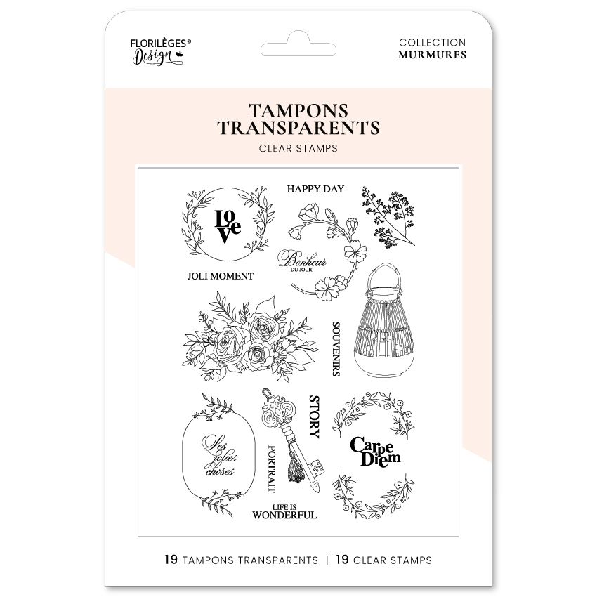 Tampons clear HAPPY DAY par Florilèges Design. Scrapbooking et loisirs créatifs. Livraison rapide et cadeau dans chaque comma...