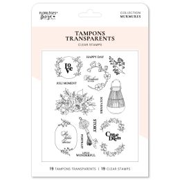 Tampons clear HAPPY DAY par Florilèges Design. Scrapbooking et loisirs créatifs. Livraison rapide et cadeau dans chaque comma...