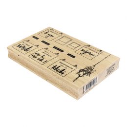 Tampon bois italien LA MIA BACHECA par Florilèges Design. Scrapbooking et loisirs créatifs. Livraison rapide et cadeau dans c...